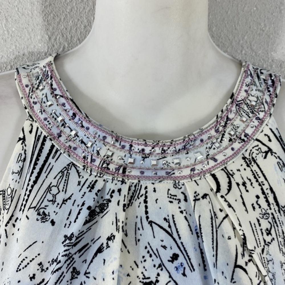 White House Black Market Blue and Purple Strappy-Back Dress - Picture 10 of 13